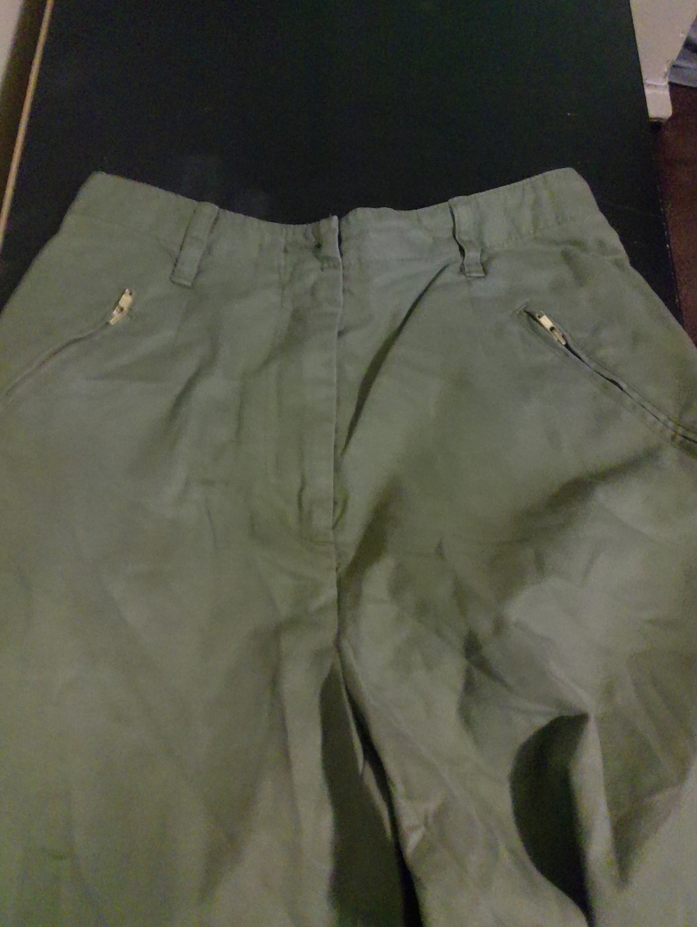 J. Crew Olive Green Cargo Pants with Zipper Pockets
